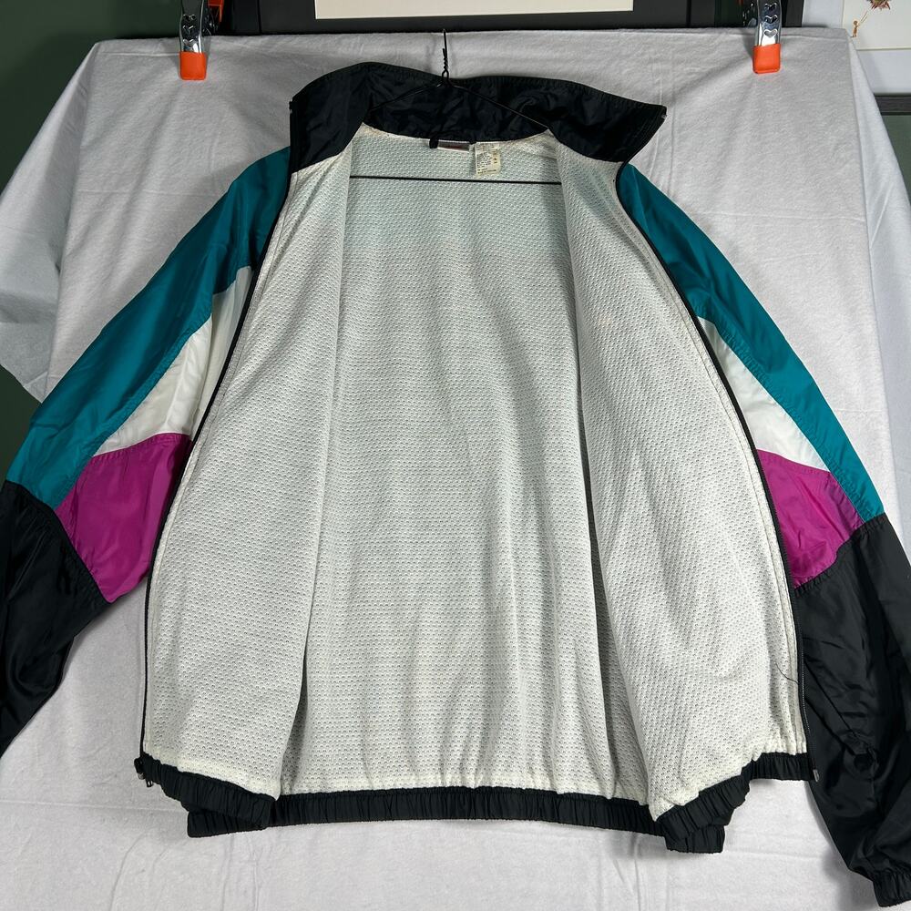 Vintage 90s Nike Silver Tab Windbreaker Jacket - Men's Large - Picture 9 of 16